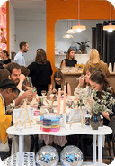 Table dressée lors d’un évènement dans la boutique Papote